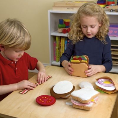 Melissa & Doug Filz Essen Sandwich Set Kleinkind Kind Rollenspiel Toy 3 Jahre 