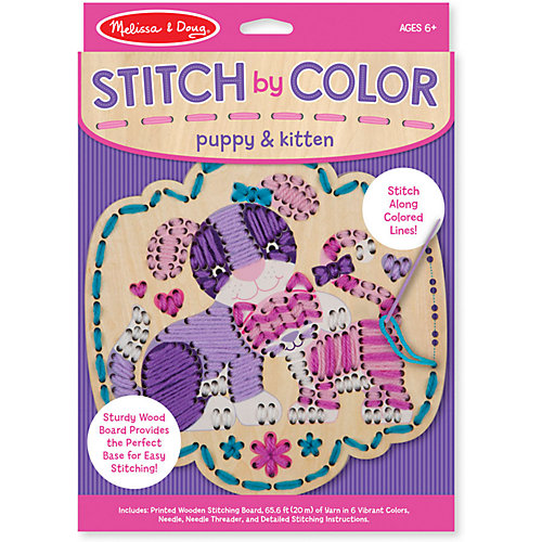 Вышивка Melissa & Doug "Творчество", Щенок и Кот от Melissa & Doug