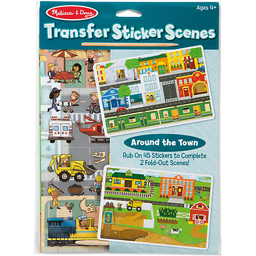 Набор стикеров с фоном Melissa & Doug "Творчество", Город от Melissa & Doug
