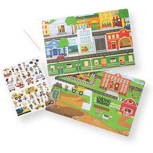 Набор стикеров с фоном Melissa & Doug "Творчество", Город от Melissa & Doug