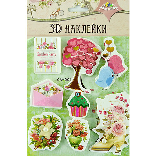3D-наклейки Апплика "В саду", 8 шт от АппликА