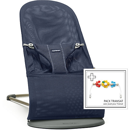 Кресло-шезлонг BabyBjorn Bliss Mesh темно-синий с игрушкой от BabyBjorn