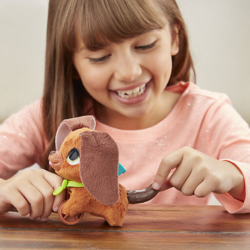 Мягкая игрушка FurReal Friends "Маленький питомец на поводке" Коричневая собака от Hasbro