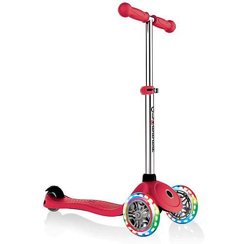 Трехколесный самокат Globber Primo Lights, красный от Globber