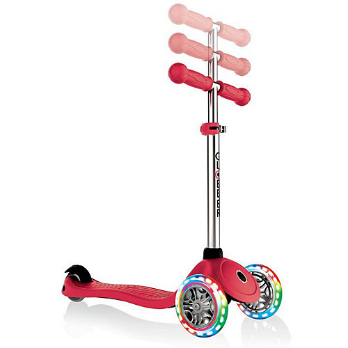 Трехколесный самокат Globber Primo Lights, красный от Globber
