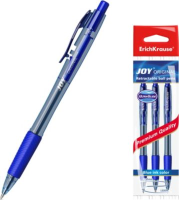 Ручка шариковая автоматическая Erich Krause JOY Original, Ultra Glide Technology, синий