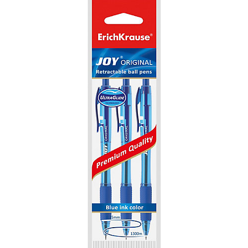 Ручка шариковая автоматическая Erich Krause JOY Original, Ultra Glide Technology, синий от Erich Krause