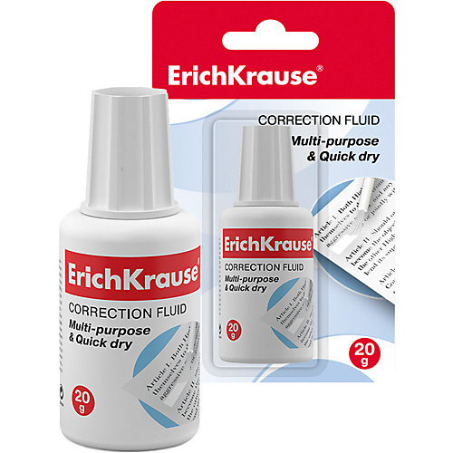 Корректирующая жидкость с кисточкой Erich Krause Extra, 20 г от Erich Krause