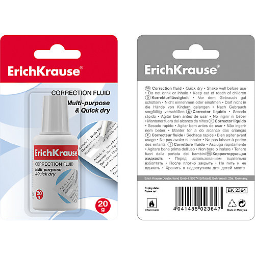 Корректирующая жидкость с кисточкой Erich Krause Extra, 20 г от Erich Krause