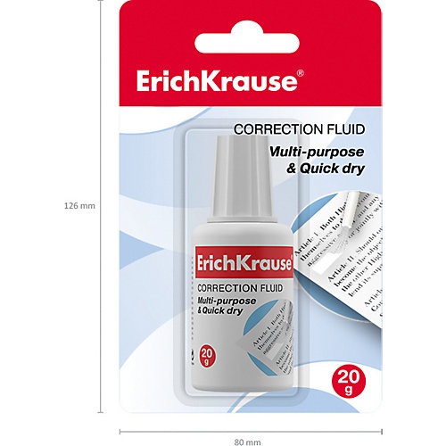 Корректирующая жидкость с кисточкой Erich Krause Extra, 20 г от Erich Krause