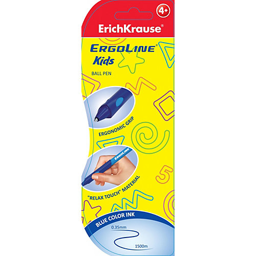 Ручка шариковая Erich Krause ErgoLine Kids, Ultra Glide Technology, синий от Erich Krause