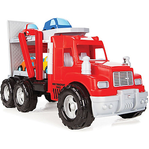 Грузовик-автовоз Pilsan Mack Truck с 4-мя машинками от Pilsan