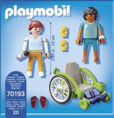 PLAYMOBIL® City Life 2er Set 70192 70193 Krankenzimmer Patient im Rollstuhl 