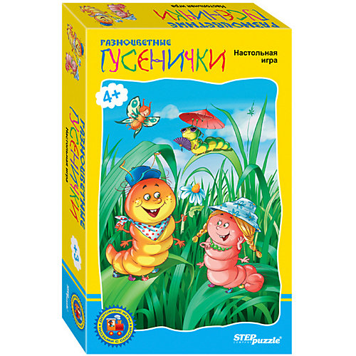 Дорожная игра STEP puzzle "Возьми с собой", Разноцветные гусенички