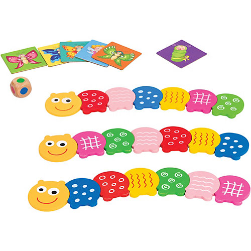 Дорожная игра STEP puzzle "Возьми с собой", Разноцветные гусенички