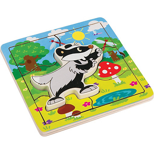 Игра из дерева STEP puzzle Baby Step, Енотик от Степ Пазл