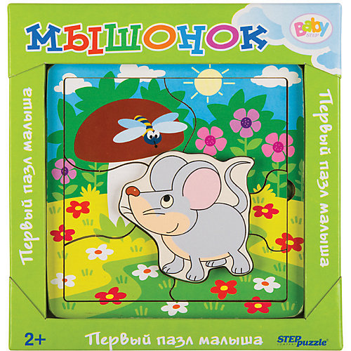 Игра из дерева STEP puzzle Baby Step, Мышонок от Степ Пазл