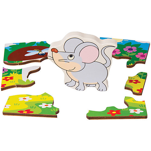 Игра из дерева STEP puzzle Baby Step, Мышонок от Степ Пазл