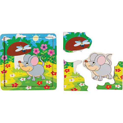 Игра из дерева STEP puzzle Baby Step, Мышонок от Степ Пазл