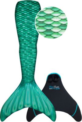 Meerjungfrauflosse Mermaidens Original CELTIC GREEN, Kindergre 122 - 134 grn Gr. 120-130