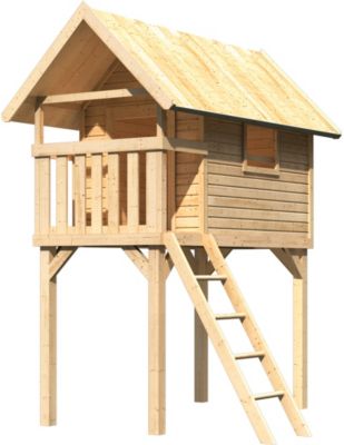 Stelzenhaus Gernegro, holzfarben