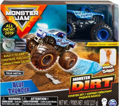 Набор Spin Master Monster Jam Blue Thunder, с машинкой и кинетическим песком
