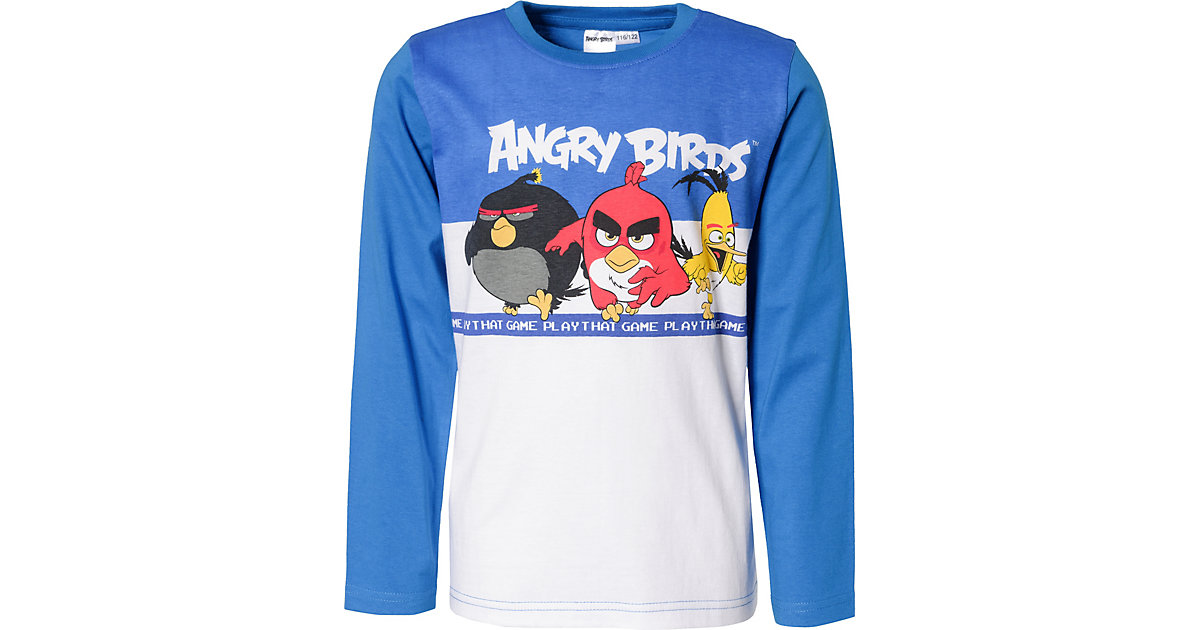 Angry Birds Langarmshirt blau Gr. 140/146 Jungen Kinder