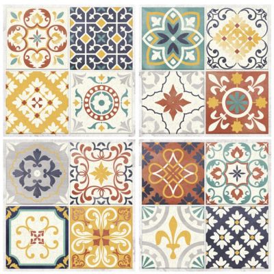 Wandsticker Spanish Terracotta Tile, 4-tlg.
