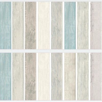 Wandsticker Distressed Blue Wood Planks, 16-tlg.