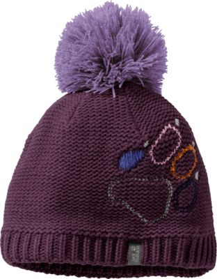 Bommelmtze PAW KNIT aubergine Gr. 51-53 Mdchen Kinder