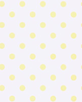 Vliestapete Eijffinger TOUT PETIT, Punkte, weiß/gelb, 10 m x 52 cm