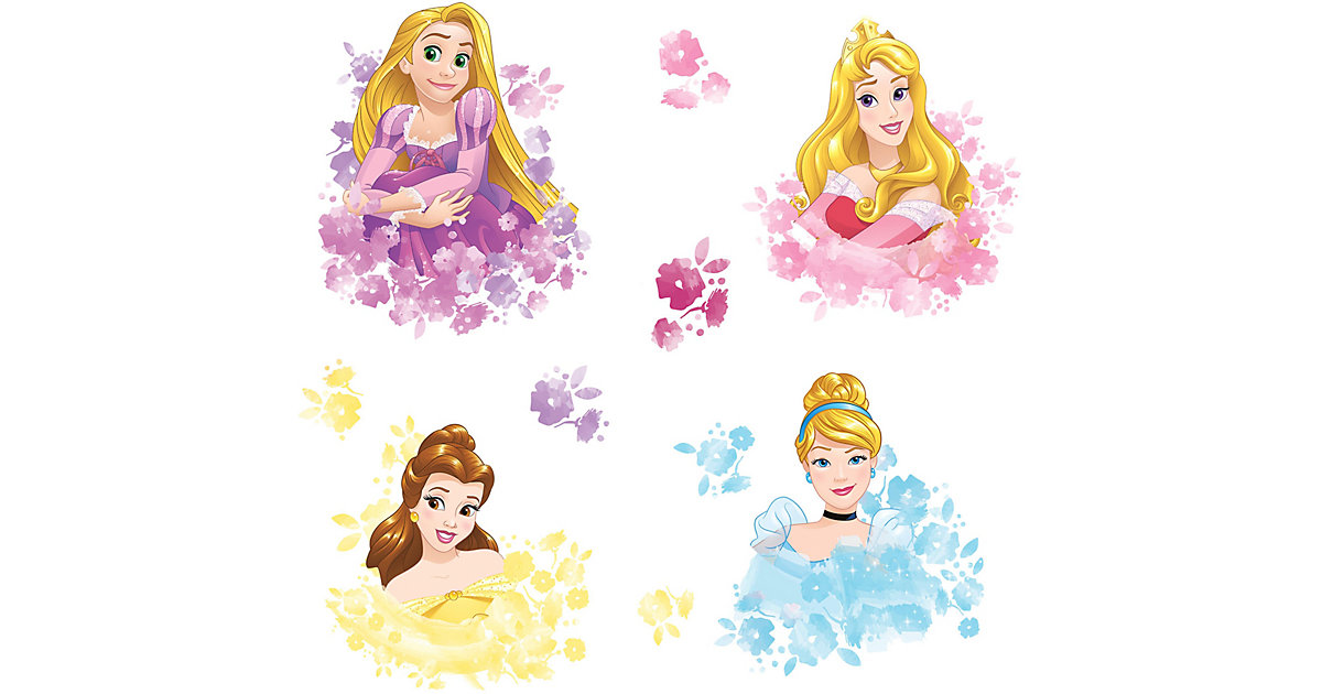 Wandsticker Disney Princess Floral