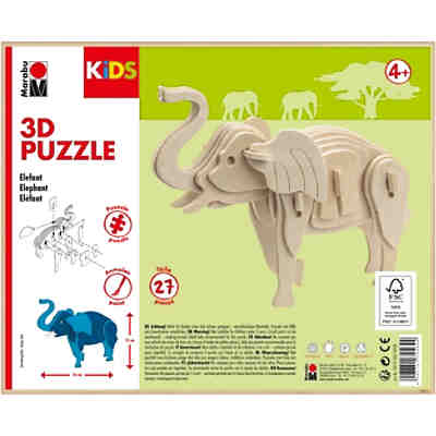 KIDS 3D Puzzle Holzbausatz Elefant