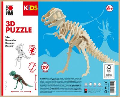 3 D Puzzle Dinosaurier verschiedene Modelle mit Aufziehmotor 