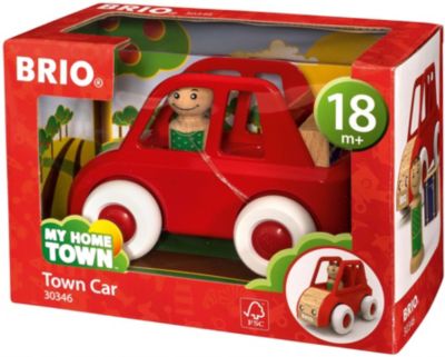 4 tlg. Holz Krankenwagen Set mit Licht & Sound My Home Town BRIO® Spielzeug Auto My Home Town Feuerwehrauto mit Licht