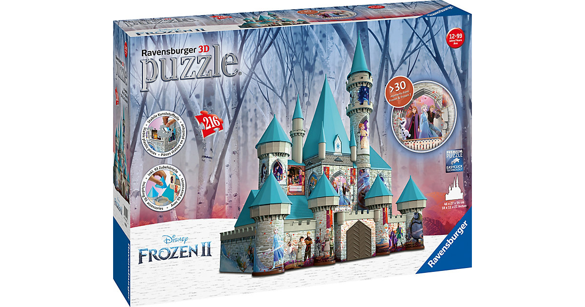 Puzzles: Ravensburger 3D-Puzzle, H50cm, 216 Teile, Disney Frozen 2 Schloss