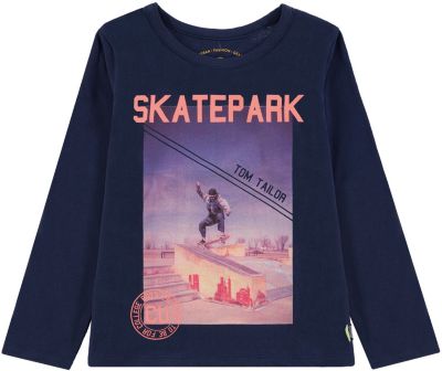 Langarmshirt blau Gr. 104/110 Jungen Kleinkinder