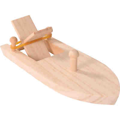Holzbausatz Boot mit Gummiantrieb