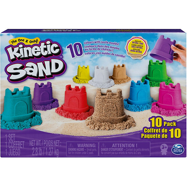 Kinetic Sand Burgenförmchen mit Sand 10er - Set