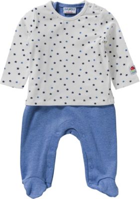 BABYGLCK BY SALT & PEPPER Set Strampler + Langarmshirt , Br blau Gr. 62 Jungen Kinder