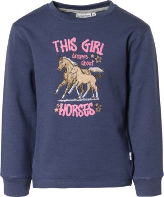 Sweatshirt , Pferd dunkelblau Gr. 116/122 Mdchen Kinder