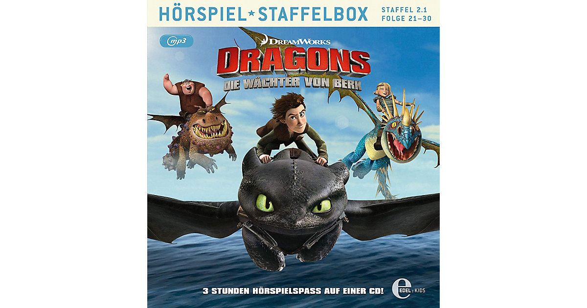 CD Dragons Die Wächter von Berk - mp3-Staffelbox 2.1 (Folgen 21-30 als mp3) Hörbuch