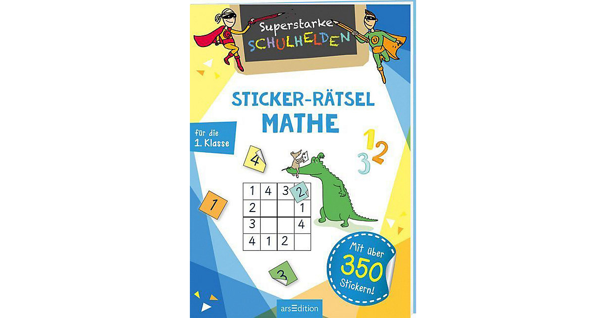 Buch - Superstarke Schulhelden - Sticker-Rätsel Mathe die 1. Klasse Kinder
