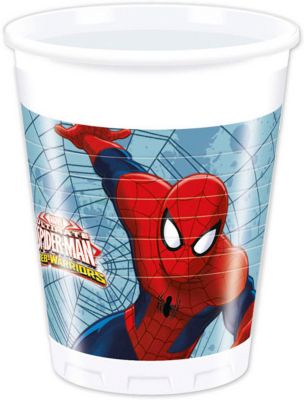 Partybecher Ultimate Spiderman Web Warriors 200 ml, 8 Stück