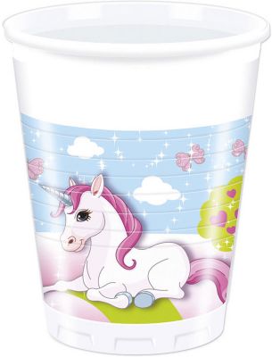 Partybecher Unicorn 200 ml, 8 Stück