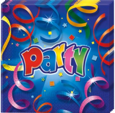 Servietten zweilagig Party Streamers Prismatic 33 x 33 cm, 20 Stck