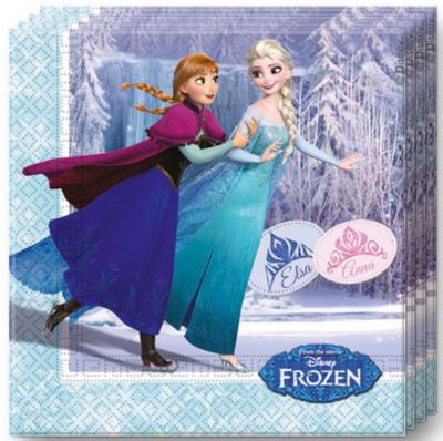 Servietten zweilagig Die Eisknigin Ice Skating 33 x 33 cm, 20 Stck