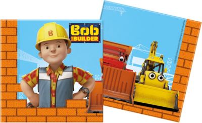 Servietten zweilagig Bob the Builder 33 x 33 cm, 20 St�ck