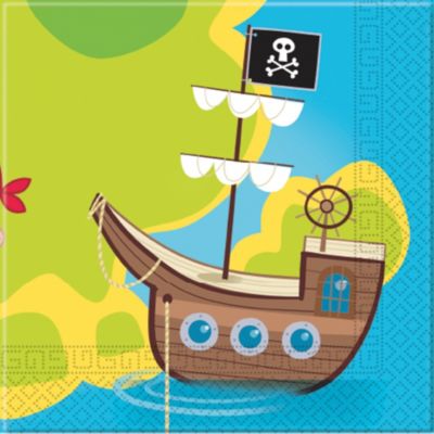 Servietten zweilagig Pirates Treasure Hunt 33 x 33 cm, 20 Stck