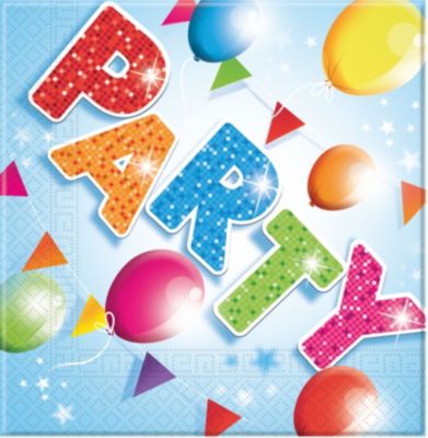 Servietten zweilagig Fabulous Party 33 x 33 cm, 20 Stck